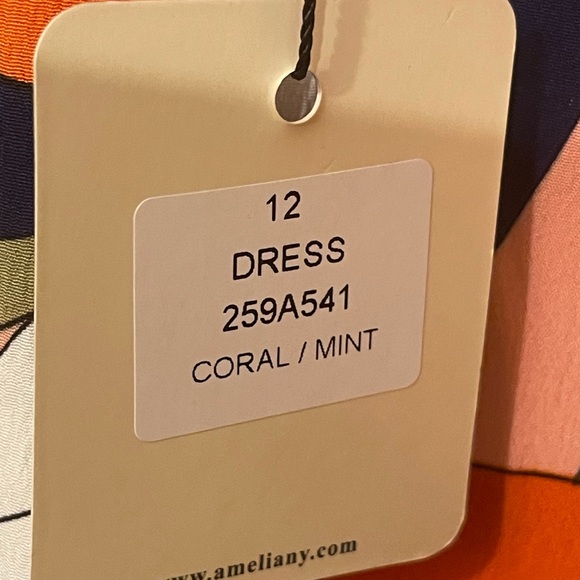 New Amelia coral and mint dress - Picture 4 of 6